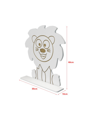 Детски стенен рафт Korsør във формата на лъв []
