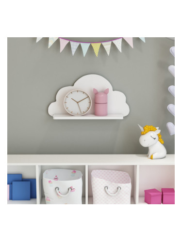 Стенен рафт Skanderborg 25x45x10cm форма на облак []