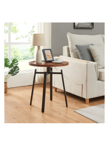 Помощна маса Mippeena 54xØ50 см черно/орех []