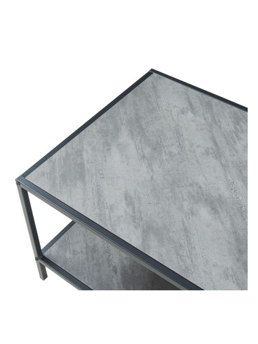 Холна маса Pärghos 120x60x45 см черен/изглед на бетон []