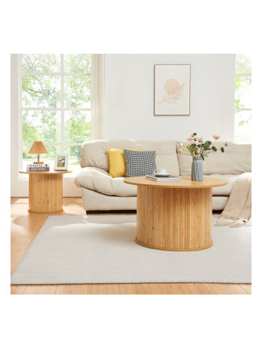 Холна маса Ledepid 48xØ80 см естествен []