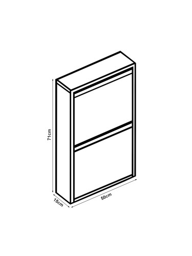 Поставка за обувки Sokndal с 2 капака, бял пипер []