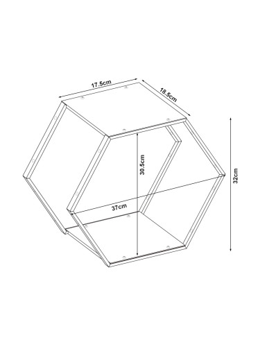 Комплект рафтове Tand от 2 части, черна стомана []