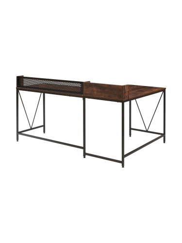 Бюро Frelvepirg със заден панел L-образно 165x110x75 cm вид на орех []