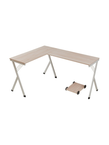 Бюро Tarielarg със стойка за компютър L-образно 158x120x75 cm вид дъб []