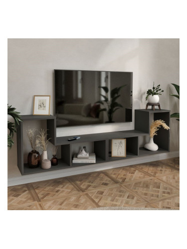 Модулен комплект мебели Hustersurd 2 части антрацит []