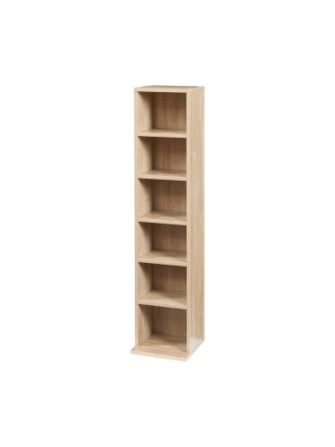 Рафт за CD Tynset 90x20x20 см с 6 отделения вид дъб сонома []