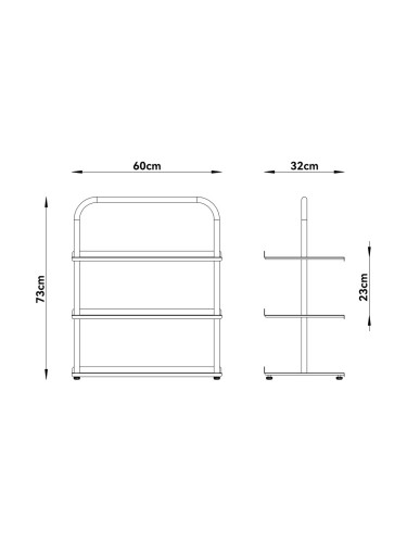 Поставка за обувки Poytya стомана 73x60x32 см антрацит []
