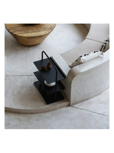 Поставка за обувки Poytya стомана 73x60x32 см черен []