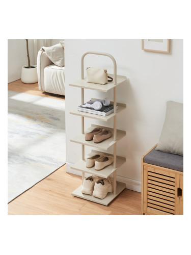 Поставка за обувки Poytya стомана 119x34x32 см Champagne []