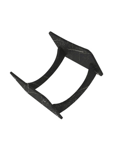 Помощна маса Stattela С-образна 59x35x56 см мраморна визия, черна []