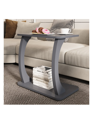 Помощна маса Stattela С-образна 59x35x56 см Сива []