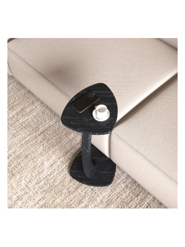 Помощна маса Klinerg 40x37x56 см мраморна визия, черна []