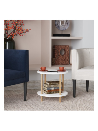 Помощна маса Ves 49xØ42 cm Бяла []