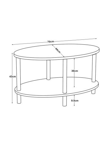 Маса за кафе Højreby 70x44x43 cm Cappuccino []