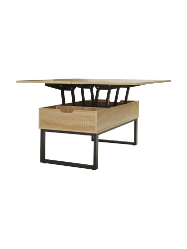 Холна маса Rauli с повдигащ се плот и място за съхранение 100x50x47 см дъб вид []