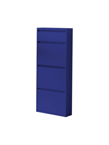 Поставка за обувки Sokndal с 4 капака, нощно синьо []