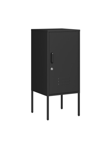 Нощно шкафче Hausjärvi 82x35x35 cm дръжка за врата лява стомана черна []