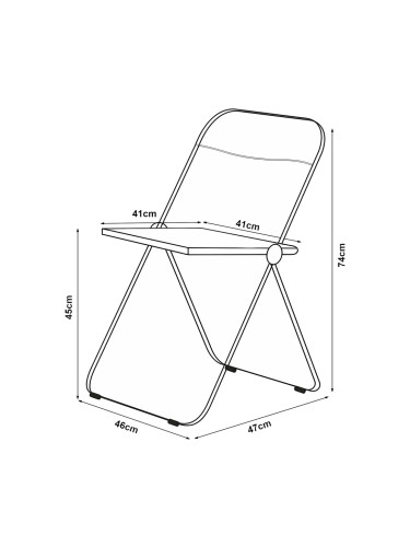 Сгъваем стол Pornainen комплект 4 черни []