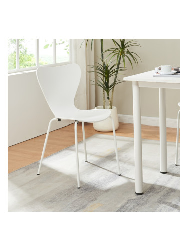 Трапезен стол Essunga комплект 4 бели []