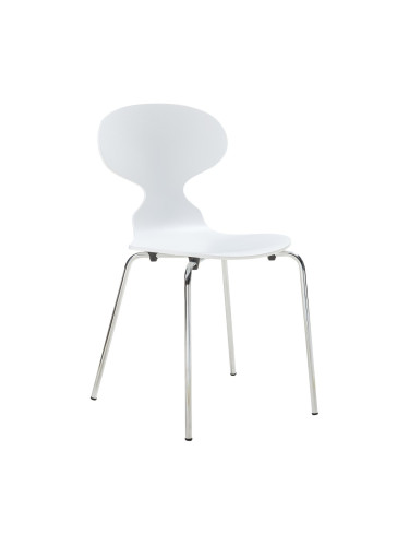 Комплект трапезарни столове Kil 4 бели/хром []