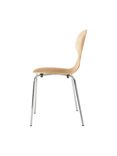 Комплект трапезарни столове Kil от 4 бр., дърво/хром []