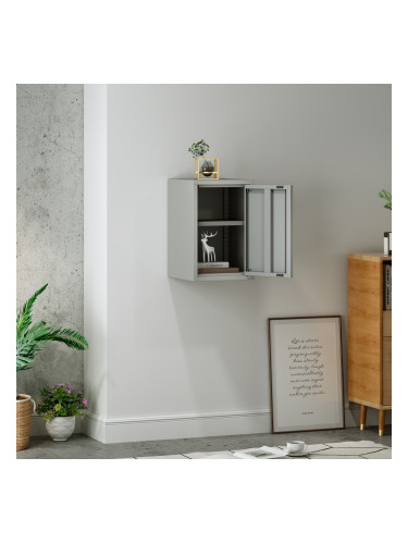 Стенен шкаф Burlöv 50x33x35 см стоманено сив []