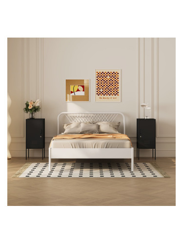 Нощно шкафче Hausjärvi комплект от 2 дръжки за врата дясна и лява черна []