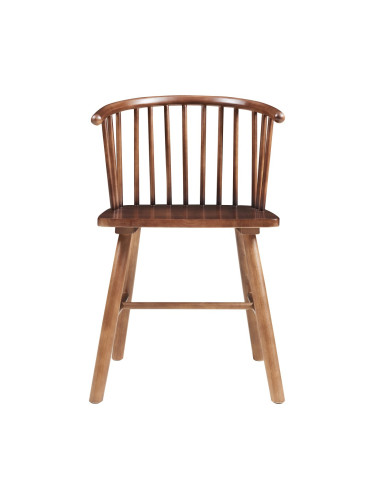 Трапезен стол Stami, комплект 2 бр., дърво, вид орех []