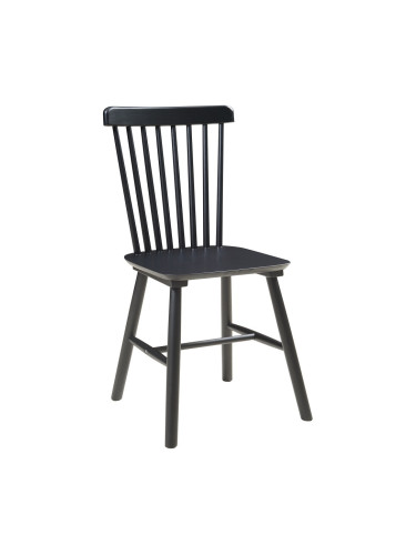 Трапезен стол Karmoy, комплект 2 бр., черно дърво []