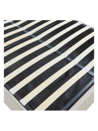 Тапицирано легло Nola 140x200 см лен бежово []