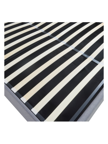 Тапицирано легло Nola 140x200 см лен сиво []