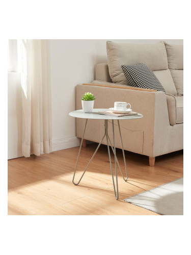 Помощна маса Nopimi 45xØ43 см сива, мат []