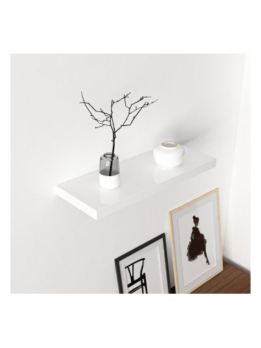 Стенен рафт Bredebro 3,6 x 60 x 23 cm до прибл. 10 кг бяло []