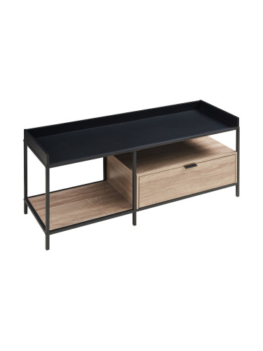 ТВ маса Belana 120x40x54 см черен/изглед дъб []