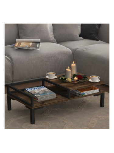 Холна маса Ibestad 90x50x28см рустик дъб []