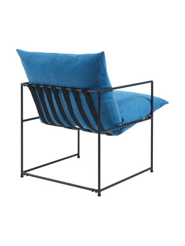 Фотьойл Utsjoki 90x61x70 см черен/син []