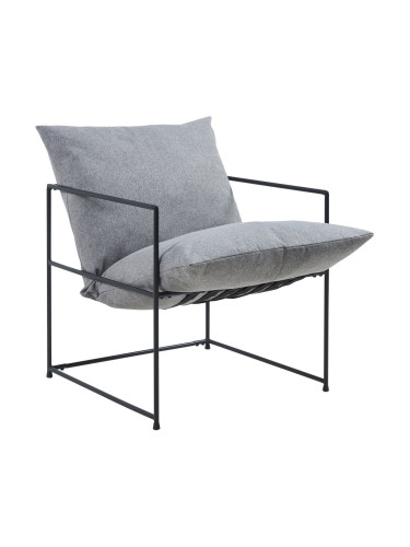 Фотьойл Utsjoki 90x61x70 см черно/тъмно сиво []