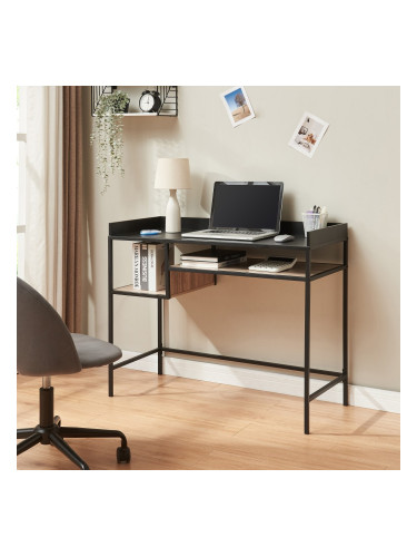 Бюро Belana 100x43x82 см черен/изглед дъб []