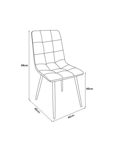 Трапезен стол Lexnitz, 2 бр., с кръгли крака, тъмносив []