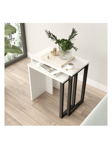 Маси за гнездене Vesanto, комплект от 2 бр., бели []