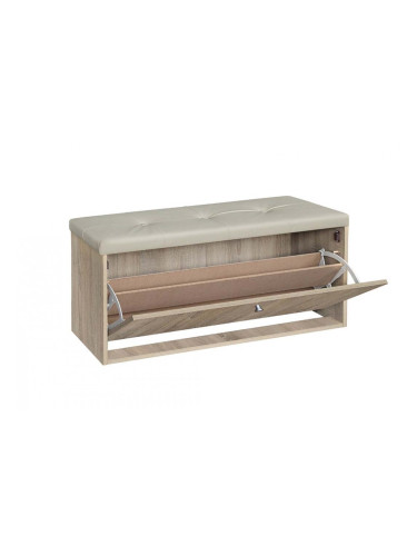 Шкаф за обувки Мебели Богдан модел 100, Сонома и бежово