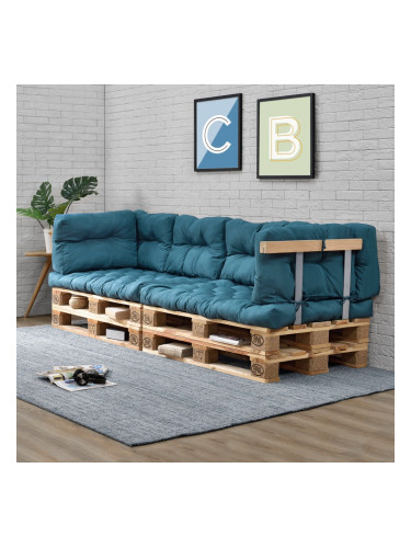 Седална възглавница за мебели от палети Comfy 80x120x12 см тюркоаз