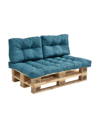 Възглавница от палети Mogán 1x възглавница за седалка 2x възглавница за облегалка тюркоаз