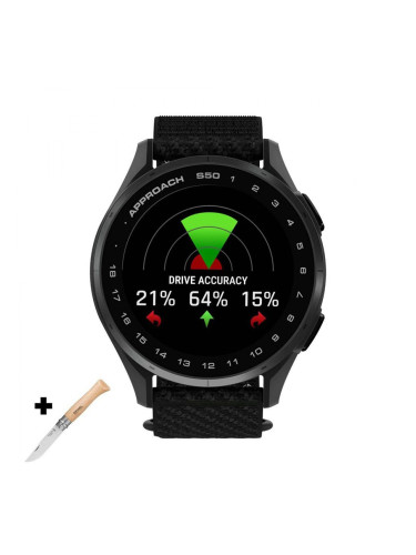 Смарт часовник Garmin Approach S50 Amoled 43 мм M/L Slate Aluminium/Black 010-03010-00