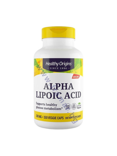 АЛФА-ЛИПОЕВА КИСЕЛИНА капсули 300 мг * 150 HEALTHY ORIGINS