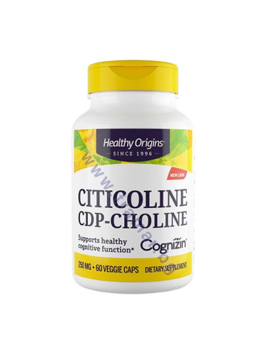 ЦИТИКОЛИН капсули 250 мг * 60 HEALTHY ORIGINS