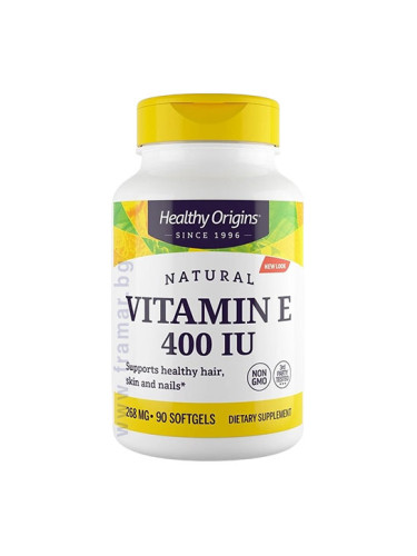 ВИТАМИН E капсули 400 IU * 90 HEALTHY ORIGINS