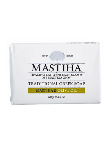 МАСТИХА ТРАДИЦИОНЕН ГРЪЦКИ САПУН С МАСТИХА И ЗЕХТИН 100 г 