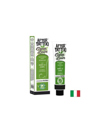 Балсам след татуиране с масло от ший, пантенол и невен After Tattoo Green Balm | Fitobios 